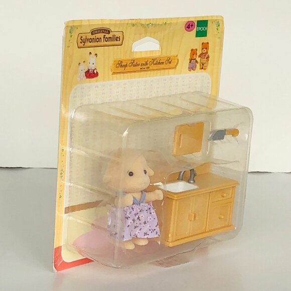 Calico Critters (Sylvanian Families) Sheep Sister With Kitchen Set New in Box - Picture 8 of 14